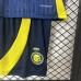 24/25 Kids Al-Nassr FC Riyadh Victory Away Navy Blue Yellow Kids Jersey Kit short sleeve (Shirt + Short)-2704265