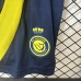 24/25 Kids Al-Nassr FC Riyadh Victory Away Navy Blue Yellow Kids Jersey Kit short sleeve (Shirt + Short)-2704265