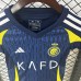 24/25 Kids Al-Nassr FC Riyadh Victory Away Navy Blue Yellow Kids Jersey Kit short sleeve (Shirt + Short)-2704265