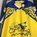 Retro 91/92 Cadiz Home Yellow Blue Jersey Kit Short Sleeve-1942929