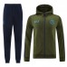 24/25 Napoli Army Green Hooded Edition Classic Jacket Training Suit (Top+Pant)-5971255