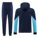 24/25 Chelsea Navy Blue Hooded Edition Classic Jacket Training Suit (Top+Pant)-3507388