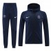 24/25 Paris Saint-Germain PSG Navy Blue Hooded Edition Classic Jacket Training Suit (Top+Pant)-5139552