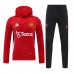 24/25 Manchester United M-U Red Hooded Edition Classic Jacket Training Suit (Sweatshirt+Pant)-475839