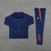 24/25 Manchester United M-U Navy Blue Hooded Edition Classic Jacket Training Suit (Sweatshirt+Pant)-8828489