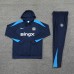 24/25 Chelsea Navy Blue Hooded Edition Classic Jacket Training Suit (Sweatshirt+Pant)-9368196