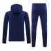 24/25 Arsenal Navy Blue Hooded Edition Classic Jacket Training Suit (Sweatshirt+Pant)-3041631