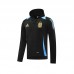 2024 Argentina Black Hooded Edition Classic Jacket Training Suit (Sweatshirt+Pant)-6800938