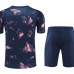 24/25 Paris Saint-Germain PSG Nvay Blue Training Jersey Kit short Sleeve (Shirt + Short)-3891974