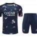 24/25 Paris Saint-Germain PSG Nvay Blue Training Jersey Kit short Sleeve (Shirt + Short)-3891974