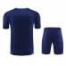 24/25 Al-Nassr FC Riyadh Victory Navy Blue Training Jersey Kit short Sleeve (Shirt + Short)-4659537