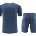 24/25 Inter Milan Nvay Blue Training Jersey Kit short Sleeve (Shirt + Short)-8601797