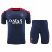 24/25 Paris Saint-Germain PSG Navy Blue Training Jersey Kit short Sleeve (Shirt + Short)-1333935