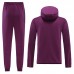 2 Piece Hooded Sweatshirt Long pants Wine Red Blue Autumn Casual Clothes (Top+Pant)-2307152