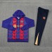 24/25 Barcelona Navy Blue Red Hodded Edition Classic Jacket Training Suit (Top+Pant)-6437922