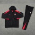 2024 Portugal Navy Blue Red Hodded Edition Classic Jacket Training Suit (Top+Pant)-3499997