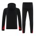 2024 Portugal Navy Blue Red Hodded Edition Classic Jacket Training Suit (Top+Pant)-3499997