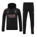 24/25 Paris Saint-Germain PSG Black Hodded Edition Classic Jacket Training Suit (Top+Pant)-7966288