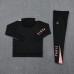 24/25 Paris Saint-Germain PSG Black Hodded Edition Classic Jacket Training Suit (Top+Pant)-7966288