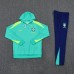 2024 Brazil Green Hodded Edition Classic Jacket Training Suit (Top+Pant)-2658302