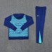 2024 Brazil Navy Blue Hodded Edition Classic Jacket Training Suit (Top+Pant)-3118005