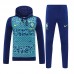2024 Brazil Navy Blue Hodded Edition Classic Jacket Training Suit (Top+Pant)-3118005