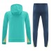 24/25 America Blue Hodded Edition Classic Jacket Training Suit (Top+Pant)-3716496