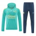 24/25 America Blue Hodded Edition Classic Jacket Training Suit (Top+Pant)-3716496