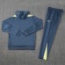 24/25 America Navy Blue Hodded Edition Classic Jacket Training Suit (Top+Pant)-1078572