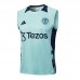 24/25 Manchester United M-U Light Green Training jersey Kit Sleeveless Vest (Vest + Short)-8766296