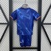 24/25 Kids Chelsea Home Navy Blue Kids Jersey Kit short sleeve (Shirt + Short +Socks)-3762888