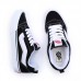 VANS Knu Skool Low Top Running Shoes-Black/White-7596423
