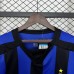 Retro 02/03 Inter Milan Home Black Blue Jersey Kit Short Sleeve-3682976