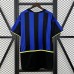 Retro 02/03 Inter Milan Home Black Blue Jersey Kit Short Sleeve-3682976
