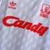 Retro 89/91 Liverpool Away White Blue Jersey Kit Short Sleeve-5521511