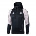 24/25 Real Madrid Black Hooded Edition Classic Jacket Training Suit (Top+Pant)-7084291