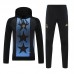 24/25 Argentina Black Blue Hooded Edition Classic Jacket Training Suit (Top+Pant)-9345478