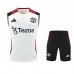 24/25 Manchester United M-U White Training jersey Kit Sleeveless Vest (Vest + Short)-6847451