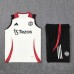 24/25 Manchester United M-U White Training jersey Kit Sleeveless Vest (Vest + Short)-6847451
