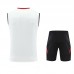 24/25 Manchester United M-U White Training jersey Kit Sleeveless Vest (Vest + Short)-6847451