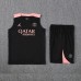 24/25 Paris Saint-Germain PSG Black Training jersey Kit Sleeveless Vest (Vest + Short)-5424793
