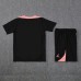24/25 Paris Saint-Germain PSG Black Training Jersey Kit short Sleeve (Shirt + Short)-6284213