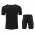 24/25 Paris Saint-Germain PSG Black Training Jersey Kit short Sleeve (Shirt + Short)-6284213