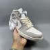 Air Jordan 1 AJ1 High Running Shoes-Gray/White-2633723