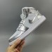 Air Jordan 1 AJ1 High Running Shoes-White/Silver-7065887