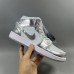 Air Jordan 1 AJ1 High Running Shoes-White/Silver-7065887