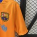Retro 06/07 Barcelona Away Orange Jersey Kit Short Sleeve-4670445
