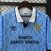 Retro 91/92 Lazio Home Blue Jersey Version Short Sleeve-9924659