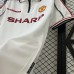 Retro 98/99 Manchester United M-U Commemorative Edition White Jersey Version Short Sleeve-9537640
