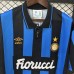 Retro 92/94 Inter Milan Third Away Blue Black Jersey Version Short Sleeve-5819754